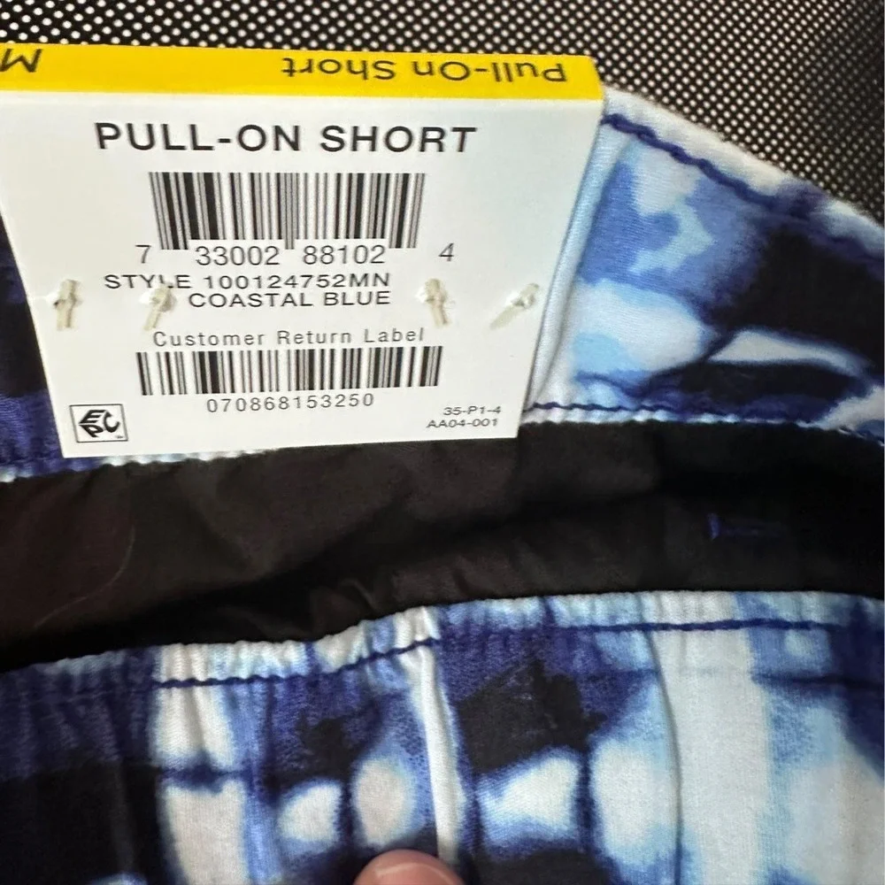 Sun + Stone Mens Coastal Blue‎ Tie Dye Cargo Pull On Shorts Medium 100124752MN